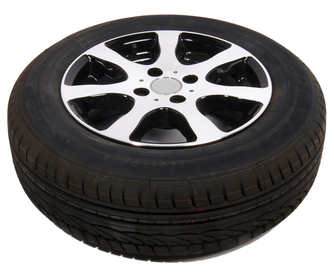 Hjul sommar 155/80R13 4×100 ALU Fälg Svart/Silver